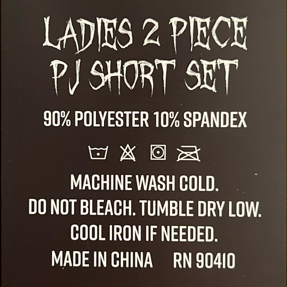 Dancing SKELETON 2pc Pajama Set * size 1XL * Orange White Black SHORTS S/ Sleeve - Picture 6 of 9